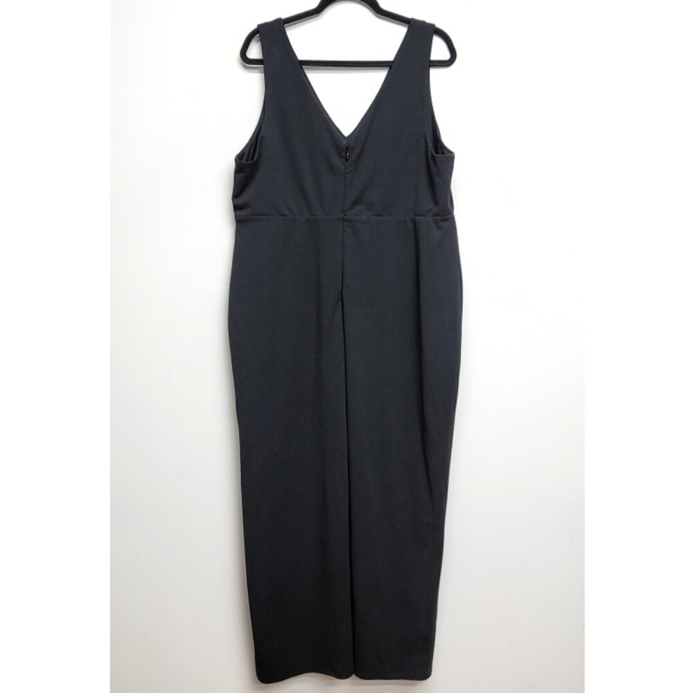 NWT Torrid Black Maxi Stretch Crepe V-Neck Column Dress 20 - Picture 7 of 9